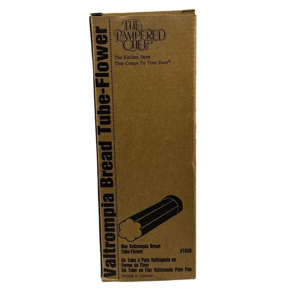 Pampered Chef #1550 Valtrompia Bread Tube-Flower NEW sealed in box with pamphlet - Picture 2 of 6